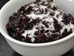 No Frills Dessert: Black Glutinous Rice Pudding With Coconut Milk Drizzle -  Fuss Free Cooking
