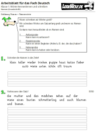 Sie bearbeiten 3 hörtexte mit 25 aufgaben. Ubungen Deutsch Klasse 1 Kostenlos Zum Download Lernwolf De