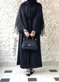 Kolu Tul Dantel Detayli Abayamiz Abaya Fashion Hijab Designs Abayas Fashion