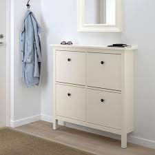 Hemnes Shoe Cabinet With 4 Compartments White 421 8x85 8x393 4 107x22x101 Cm Ikea