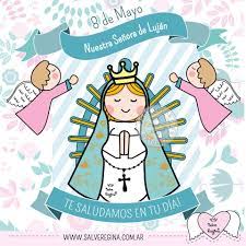 El amigo le envió dos, la que le había sido encargada y otra de la virgen con el niño jesús, la virgen de luján. Colegio Don Bosco