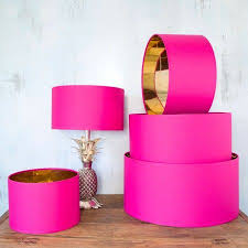 Hot Pink And Gold Shades Lamp Shades Lighting Accessories Lighting Pink Bedroom Decor Hot Pink Decor Hot Pink Bedrooms