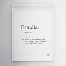 Estudiar Espanol Significado Meaning Poster Deco 3and11 Designs More Products In Our Store Www Craftsy Com Profile 3and Hella Quotes Print Meant To Be
