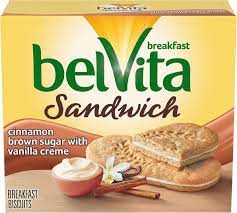 Wake up to delicious and nutritious sustained energy. Sandwhich Cinnamon Brown Sugar Vanilla Creme Belvita