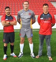 When the club was rebranded as the red devils the club colours were changed slightly with black replacing the small amount of white that appears on the home kit. New Salford Red Devils Kit 2014 Kooga Salford City Reds Home And Away Shirts 2014 New Rugby Kits
