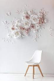 Wedding Paper Flower Wall Wedding Paper Flower Backdrop Wedding Paper Flower Banner In 2021 Paper Flower Wall Wedding Paper Flower Decor Paper Flower Wall Decor