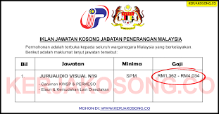 Jul 12, 2021 · nama majikan: Jawatan Kosong Jabatan Penerangan Malaysia