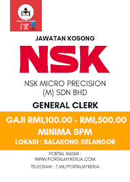 See nsk micro precision m's products and customers. Jawatan Kosong Nsk Micro Precision M Sdn Bhd Ambilan November Disember 2019 Cara Memohon My Kerja