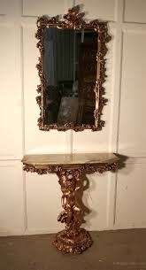 Antiques Atlas French Gilt Rocco Console Or Hall Table And Mirror Hall Table Mirror Antique Console Table