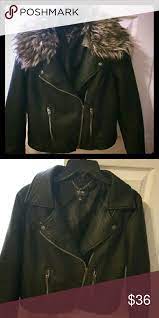 Nicole By Nicole Miller Black Faux Leather Jacket Nicole Miller Black Faux Leather Jacket With De Black Faux Leather Jacket Leather Jacket Faux Leather Jackets