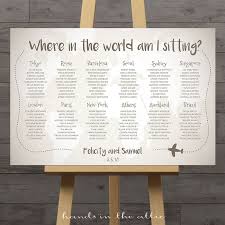 world travel wedding seating chart