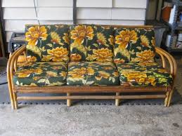 We Bought This Rattan Sofa At Habitat For Humanity S Restore About 6 Months Ago It S Been Sitting Up On One End Taki Sofa Makeover Couch Makeover Rattan Sofa