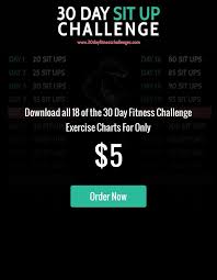 30 Day Sit Up Challenge Exercise 30 Day Plank Challenge