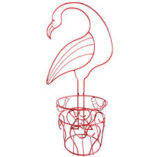 I anchored them to ensure the wind wouldn't blow. Patio Life Garden Companions Metal Flamingo Planter With Coco Liner 51492 The Home Depot