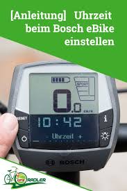 Uhrzeit Im Bosch Intuvia Display Einstellen Gps Radler Bosch Radler Diebstahlsicherung