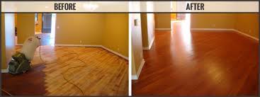 Refinishing engineered wood floors before and after. Engineered Hardwood Flooring Instalation Repairs Buff And Recoat