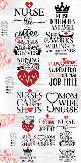 Nurse hat and doctor bag tags and bag toppers from the country chic cottage; Nurse Svg Nursing Quotes Bundle 219737 Svgs Design Bundles In 2020 Nurse Quotes Silhouette Tutorials Nurse