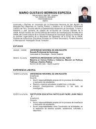 El currículum es tu marketing personal y es el documento que te. Modelo De Curriculum Vitae 2013 Pdf Universidad Peru