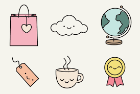 Design A Cute Icon Set For Your Web Cute Icons Icon Set Kawaii Girl Drawings
