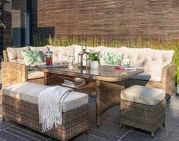 Rattan garden furniture dining setsthe table features an 8mm tempered glass top and is made from polyrattan, which is a manmade fibre woven into a rattan st. Moreton Rattan Rectangle Garden Dining Set Brown China Classical Home Leisure Garde Rattan Garden Furniture Sets Rattan Garden Furniture Garden Furniture Sets