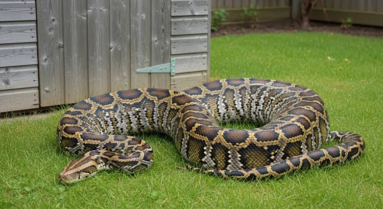 A Freehold Family Found an 8-Foot Python Under Their Shed. It Had Just Eaten  an