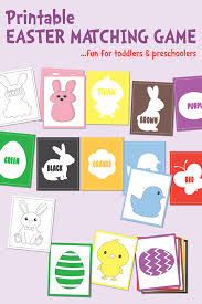 As usual, the flashcards come in different sets use this color poster to play color matching games! Printable Easter Matching Game Fun For Toddlers Preschoolers