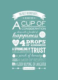 Art Prints A Recipe For Friendship Friendship Recipe Friendship Poems Friend Poems