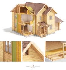 Lht Wood Frame House Construction On Behance Stroitelstvo Doma Krasivye Doma Arhitektura