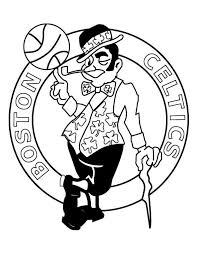 Printable Nba Coloring Pages In 2020 Sports Coloring Pages Coloring Pages Boston Celtics Logo