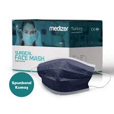 Medizer Full Ultrasonik Cerrahi Agiz Maskesi 3 Katli Spunbond Kumas 150 Adet Burun Telli Lacivert Maskeler Kumas Urunler