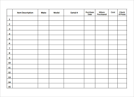 Home Inventory Template 9 Download Free Document In Pdf Spreadsheet Template Templates Printable Free Home Inventory