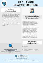 Find the correct spelling of english words grouped by sound. How To Spell Characteristics And How To Misspell It Too Spellcheck Net