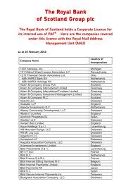 Die bank gehörte von 2001 bis 2008 zur britischen banken im ersten jahr ihrer deutschland aktivitäten gewann die bank rund 100.000 neue kunden. The Royal Bank Of Scotland Group Plc Royal Mail