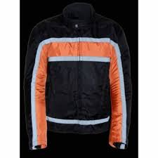 Black And Orange Motorcycle Jacket Milwaukee Mens Black Orange Textile Motorcycle Jacket With Armor Jackets Motorcycle Jacket Bike Style