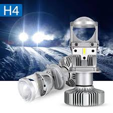 novsight h4 led hi lo mini projector lens headlight for car clear beam pattern 12v 6500k projector lens mini projectors headlights