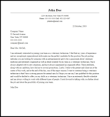 Professional Veterinary Technician Cover Letter Sample Writing Guide Resume Now