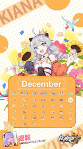 Monthly calendar for the month december in year 3. Honkai Impact 3rd On Twitter Honkai Calendar December Is Here Honkaiimpact3rd Mihoyo
