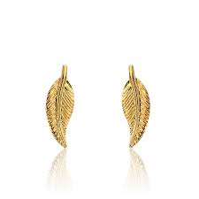 Boucles D Oreilles Plume Or Jaune 9k Scarlett Or Scarlett Ocarat
