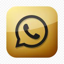 Hd Whatsapp Luxury Black Gold Square Icon Png