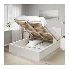 Super king size bed with new ikea hokkåsen mattress. Malm Cadre Lit Coffre Plaque Chene Blanchi 160x200 Cm Ikea In 2021 Malm Bed Malm Storage Bed Bed Frame With Storage