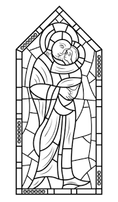 Mother Mary With Jesus Stained Glass Coloring Page Free Printable Coloring Pages Sea Glass Art Diy Coloring Pages Stained Glass Patterns