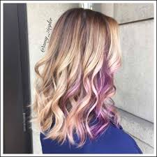 Blonde Balayage And Purple Peekaboo By Askforamy Versatilestrands Einfache Frisuren Blonde Hair With Highlights Peekaboo Hair Purple Peekaboo Hair