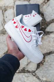 Nike Air Force 1 Sage Low Red Hearts The Custom Movement Nike Air Nike Air Force Sneaker Air Force