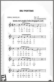 Lagu Ibu Pertiwi Beserta Not Angka