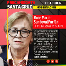 Precandidata a la Gobernación de Santa Cruz.