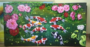 Trong kinh doanh, cá chép còn tượng trưng cho sức mạnh, lòng dũng cảm khi nó thường bơi ngược dòng nước, cộng xem thêm 15 Tranh SÆ¡n Dáº§u Ca Chep Hoa Sen Ä'on Táº¿t 2019 Cung Amia