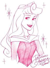 Princess Aurora In Pink Sketch Drawing Disney Princess Sketches Disney Princess Drawings Disney Drawings Sketches
