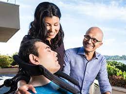 They fill rows of shelves and are piled by the dozen on a long table next to nadella's desk. The Good Wife How Satya Nadella S Family Helped Him Become A Successful Leader The Economic Times