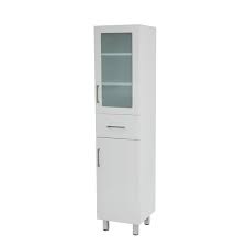Exciting free standing kitchen storage cabinets come with double. Remarkable 400 1740 Floor Standing Tall Cabinet White Black Crown Bathrooms Nz Ltd