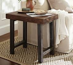 Griffin Reclaimed Wood Wrought Iron Side Table Reclaimed Wood Side Table Side Table Wood Wood End Tables